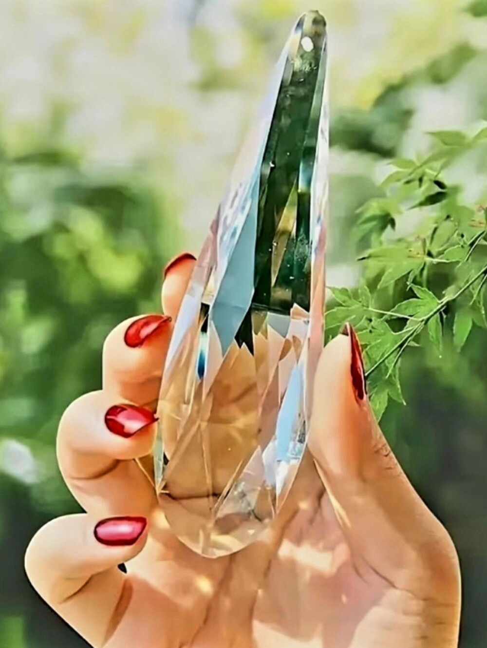 Crystal Teardrop Prism Hanging Decoration